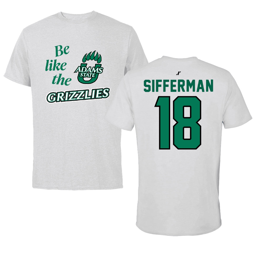 Adams State University Baseball Light Gray Be Like Us Tee - #18 Ray Sifferman