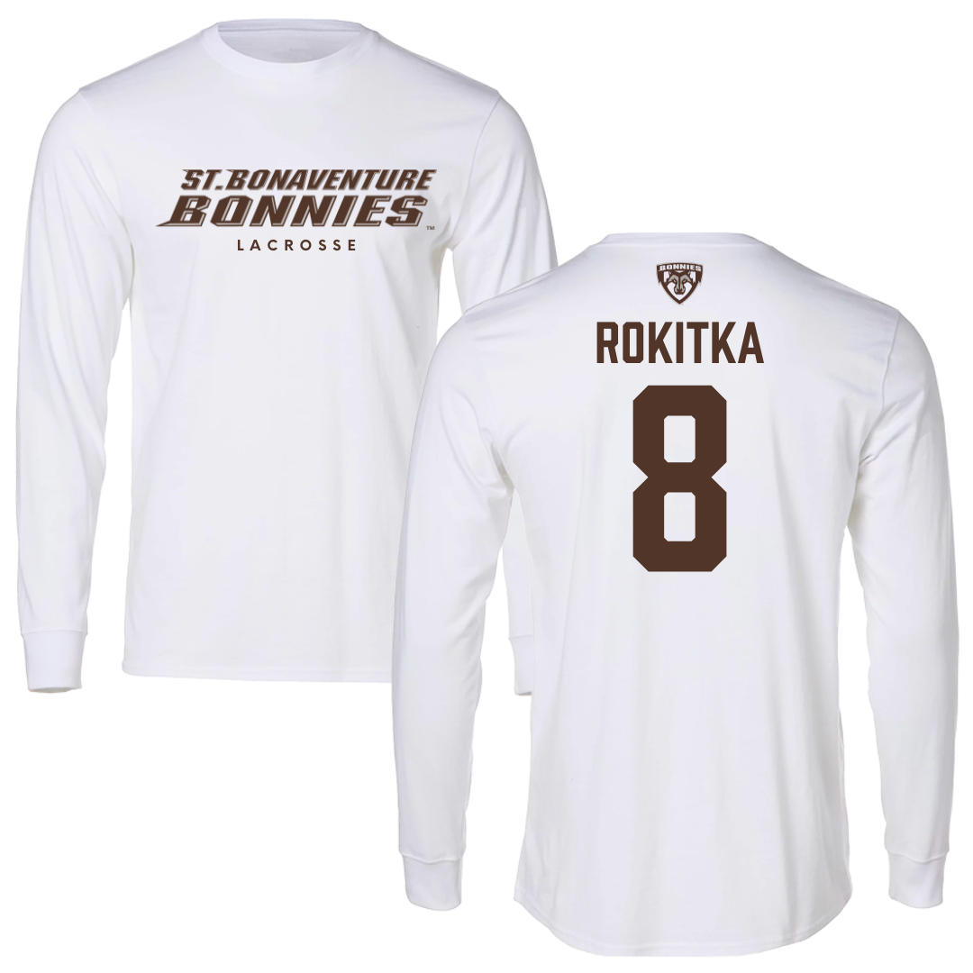 St. Bonaventure University Lacrosse White Long Sleeve - #8 Katelyn Rokitka