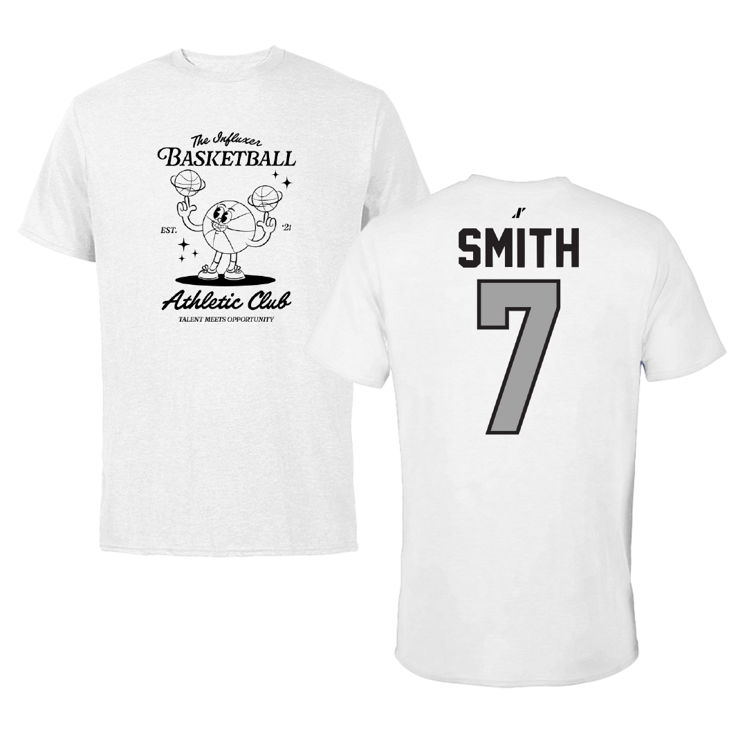 Basketball White Influxer Athletic Club Tee - #7 Makaia Smith