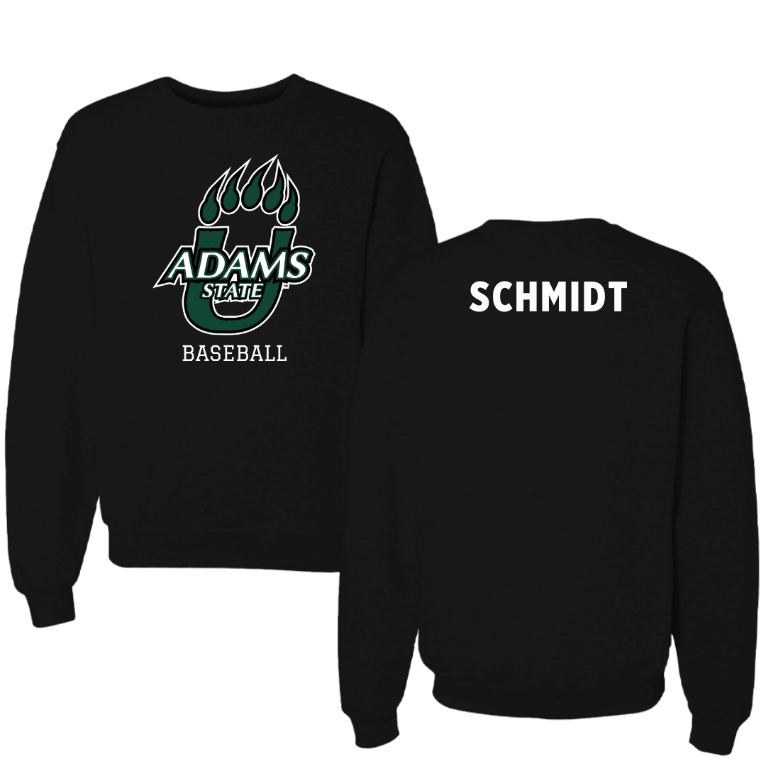 Adams State University Baseball Black State Crewneck - Logan Schmidt