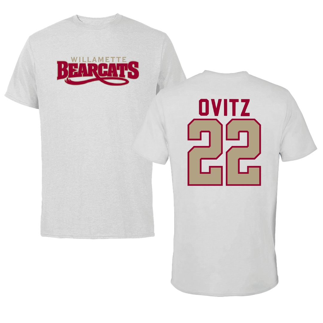 Willamette University Football Light Gray Tee - #22 Braden Ovitz