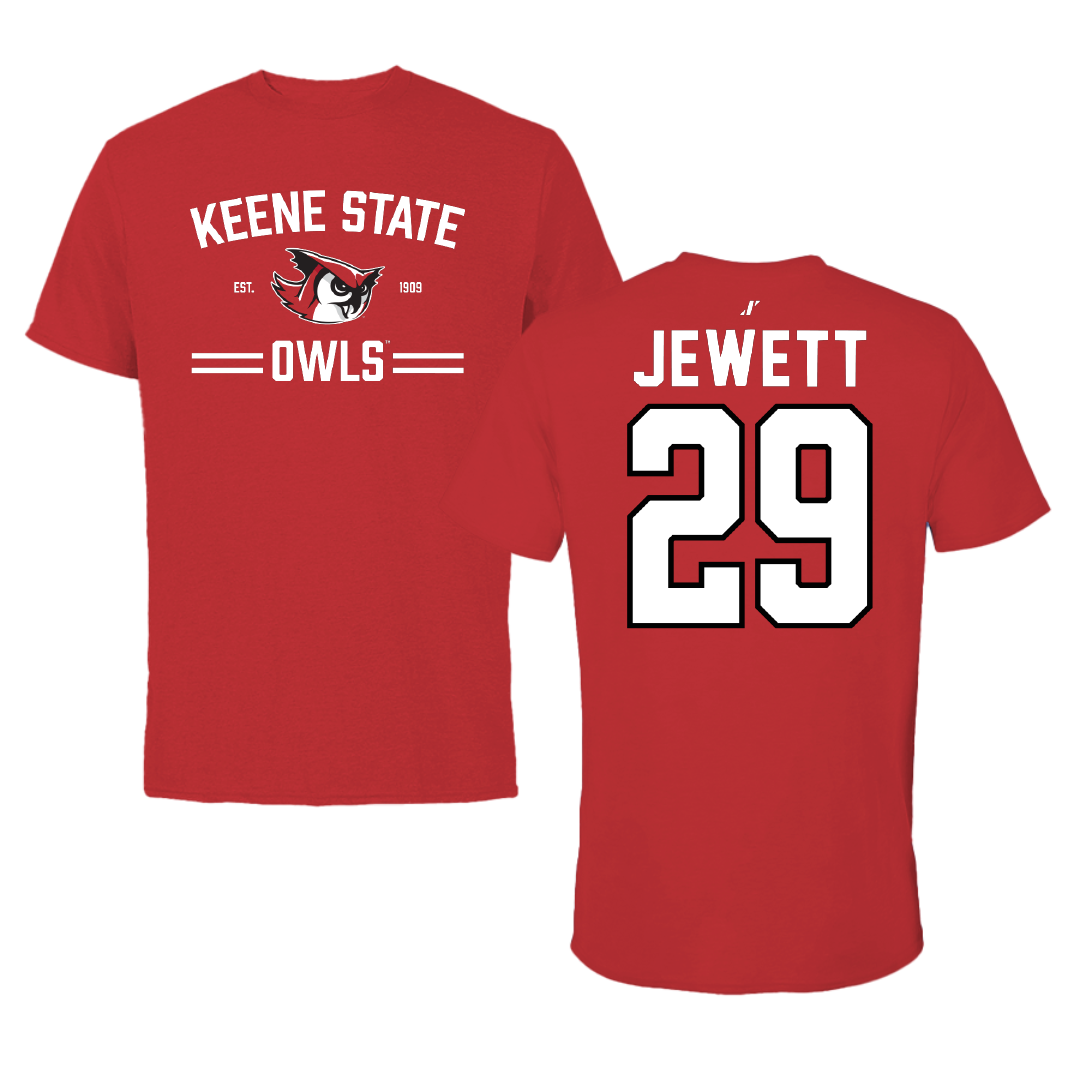 Keene State College Lacrosse Red General Performance Tee - #29 Laurence Jewett