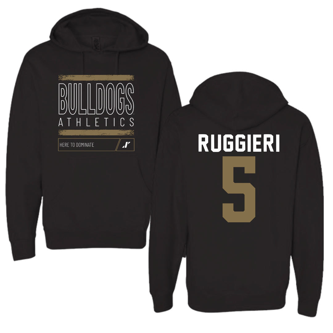 Bryant University Football Black Dominate Hoodie - #5 Landon Ruggieri