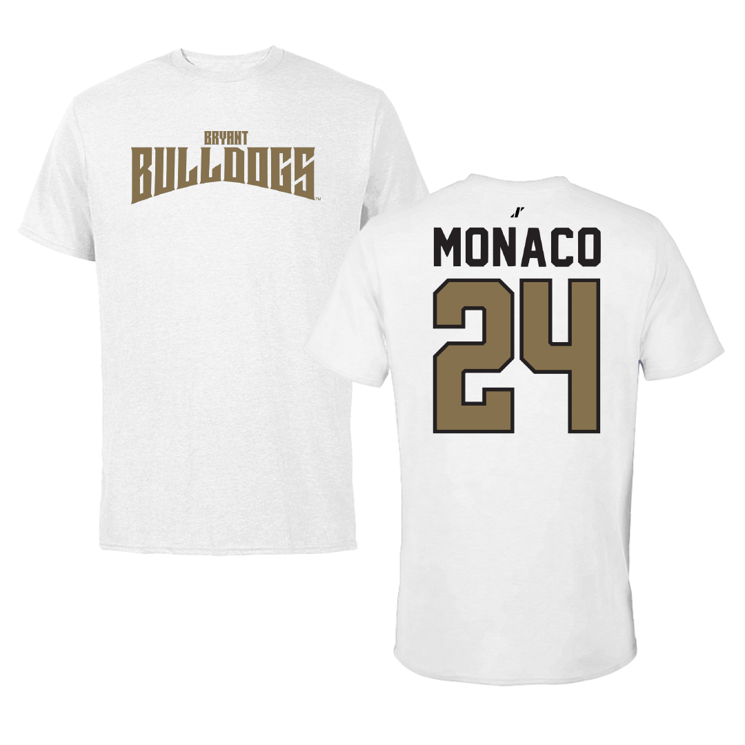 Bryant University Lacrosse White Classic Performance Tee - #24 AJ Monaco