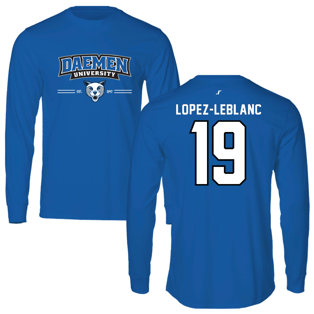 Daemen University Soccer Blue General Long Sleeve - #19 Jonathan Lopez-Leblanc