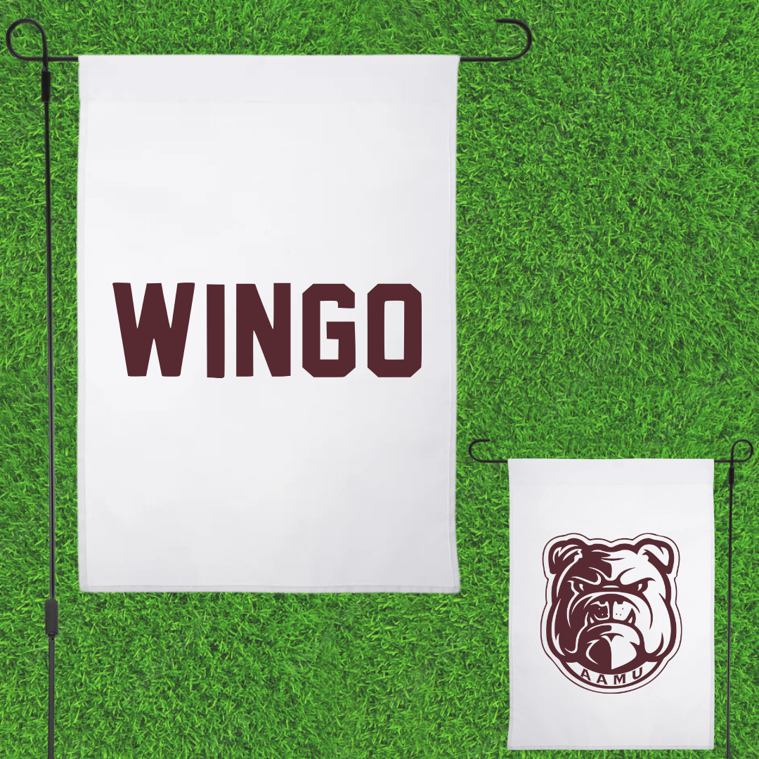 Alabama A&M University TF and XC White Garden Flag - Taylor Wingo