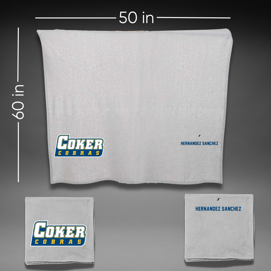 Coker University Tennis Gray Blanket - Ilona Hernandez Sanchez