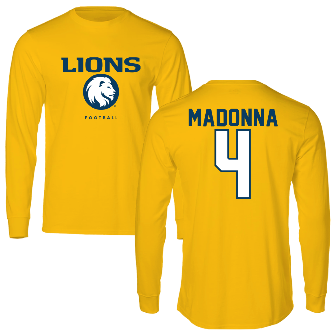 East Texas A&M University Football Gold Performance Long Sleeve - #4 Will Madonna