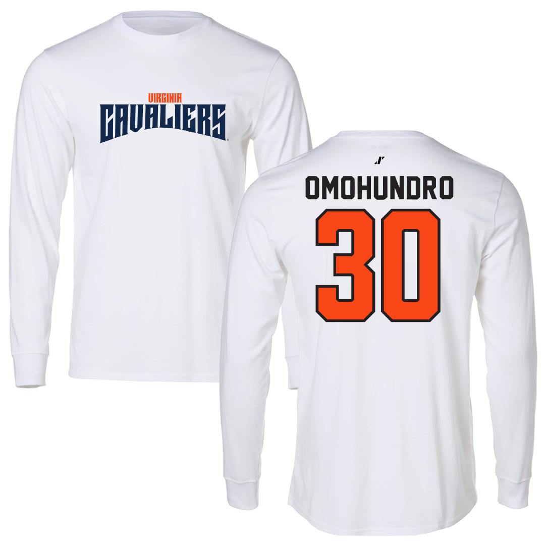 University of Virginia Football White Classic Performance Long Sleeve - #30 Henry Omohundro