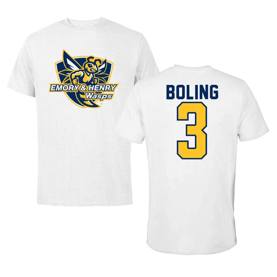 Emory & Henry College Volleyball White Performance Tee - #3 Tori Boling