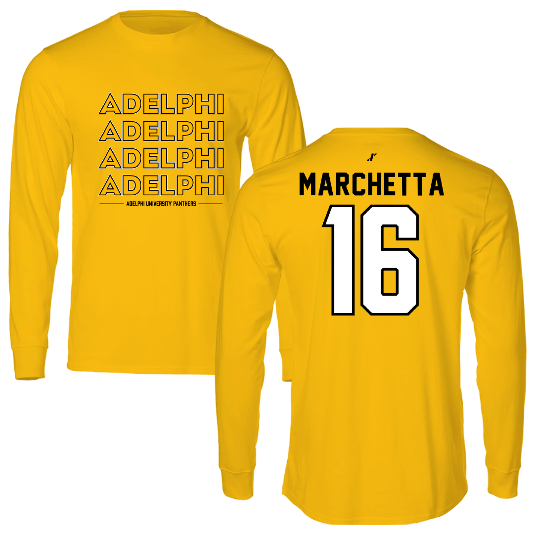 Adelphi University Lacrosse Gold General Long Sleeve - #16 Madison Marchetta
