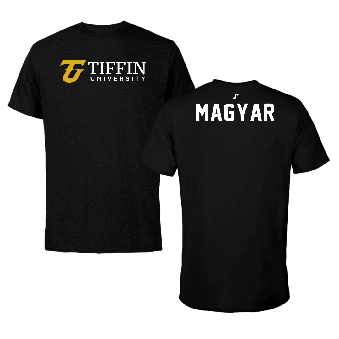 Tiffin University Wrestling Black Performance Tee - Kyle Magyar