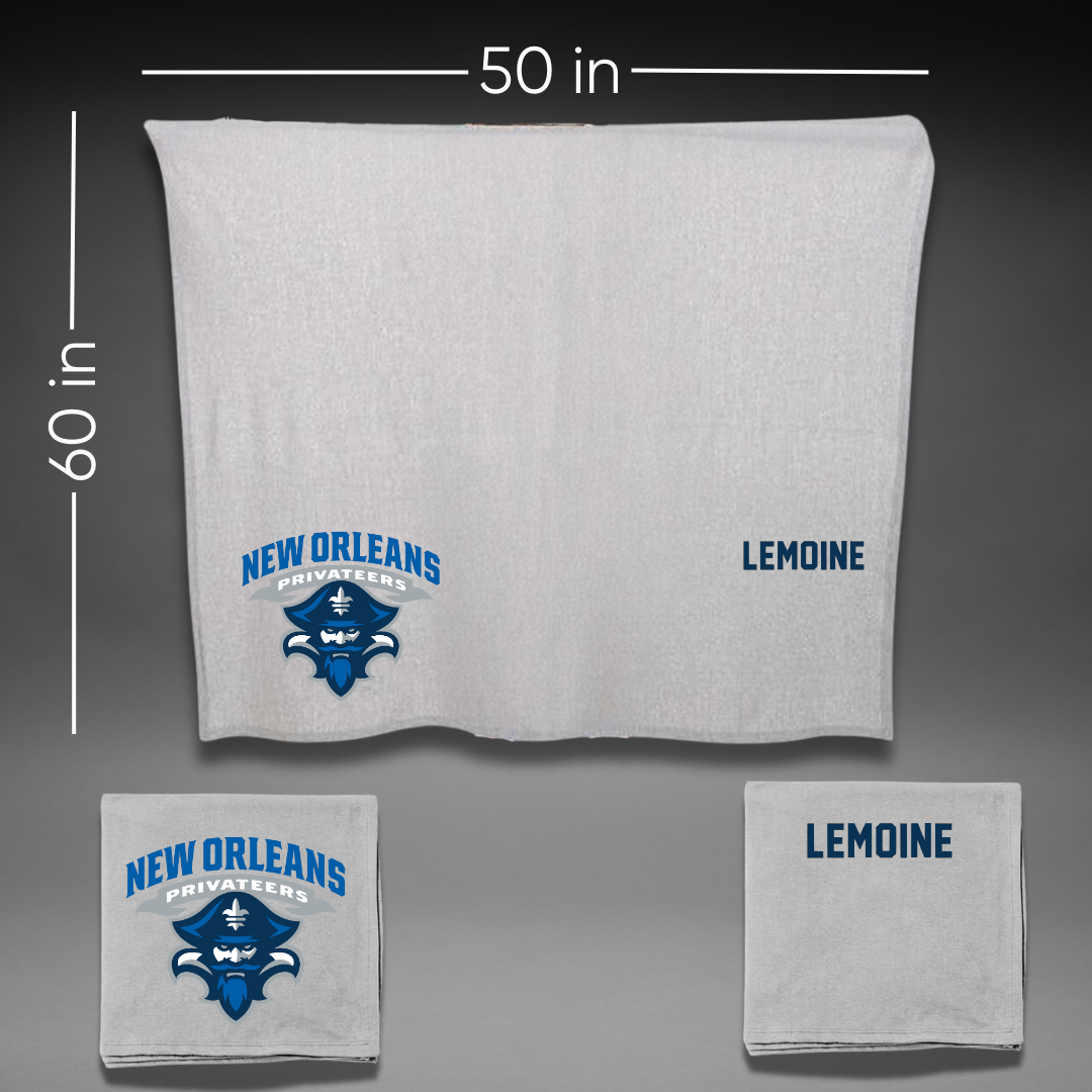 University of New Orleans POM Gray Blanket - Maysie Lemoine