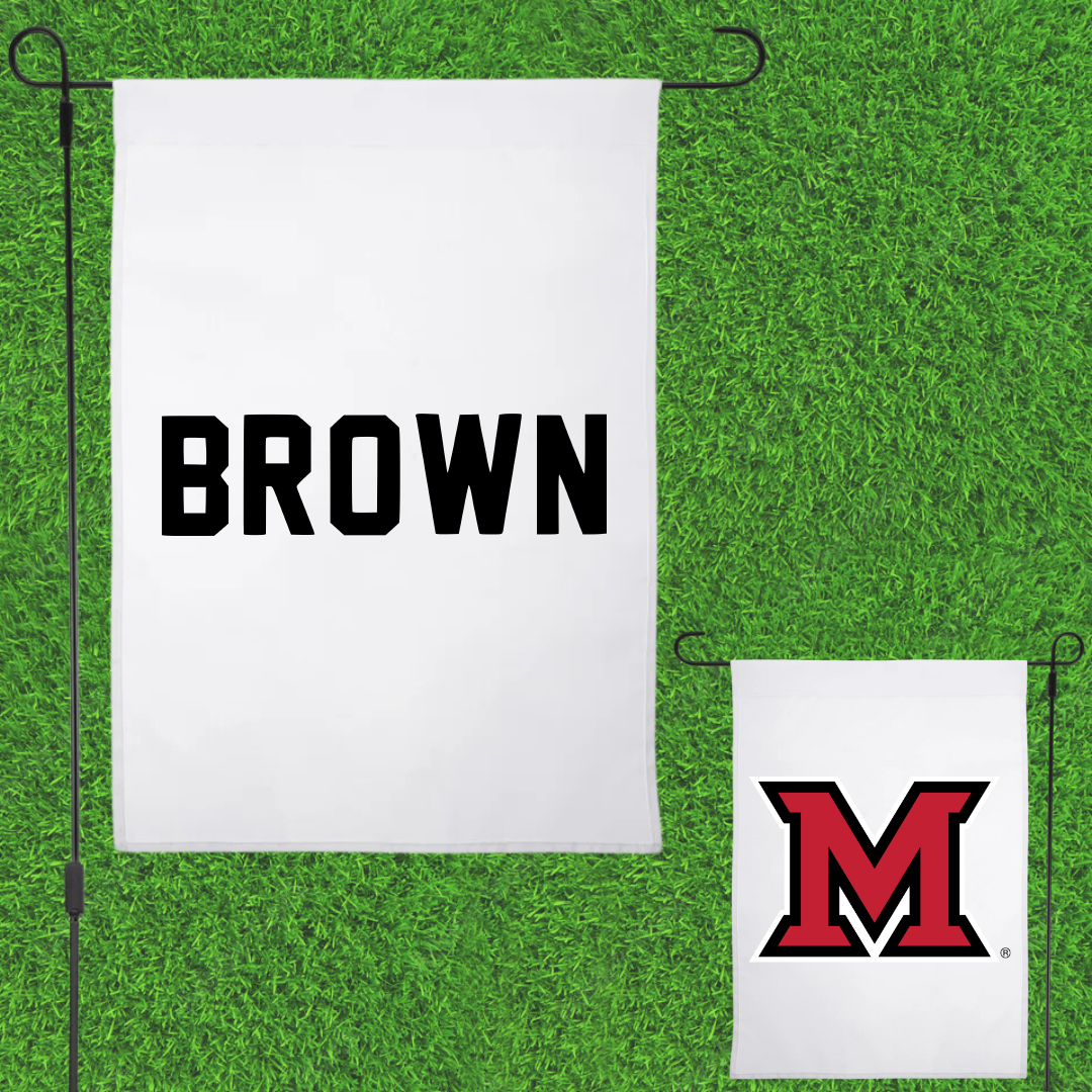 Miami University (Ohio) Synchronized Skating White Garden Flag - Lizzie Brown