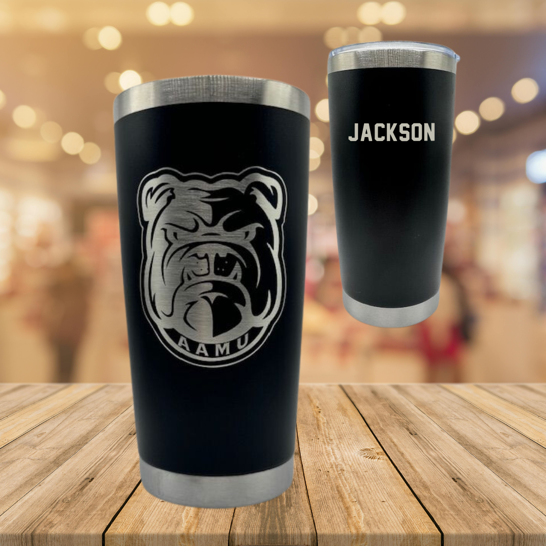 Alabama A&M University TF and XC Black Stainless Steel Bulldogs Tumbler - Isaac Jackson