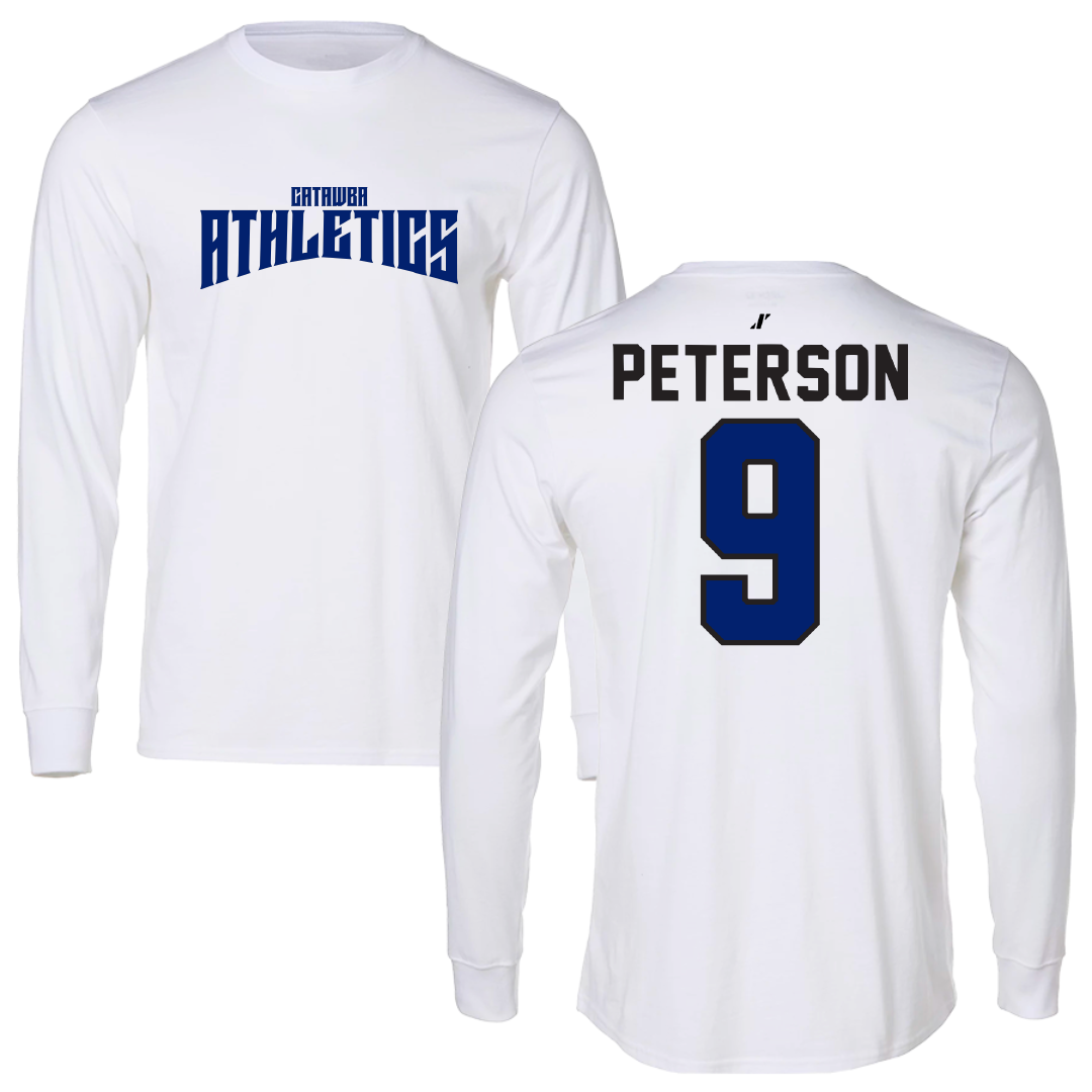 Catawba College Soccer White Classic Performance Long Sleeve - #9 Natalie Peterson