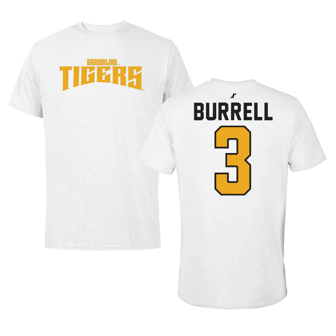 Grambling State University Baseball White Classic Tee - #3 Trey Burrell