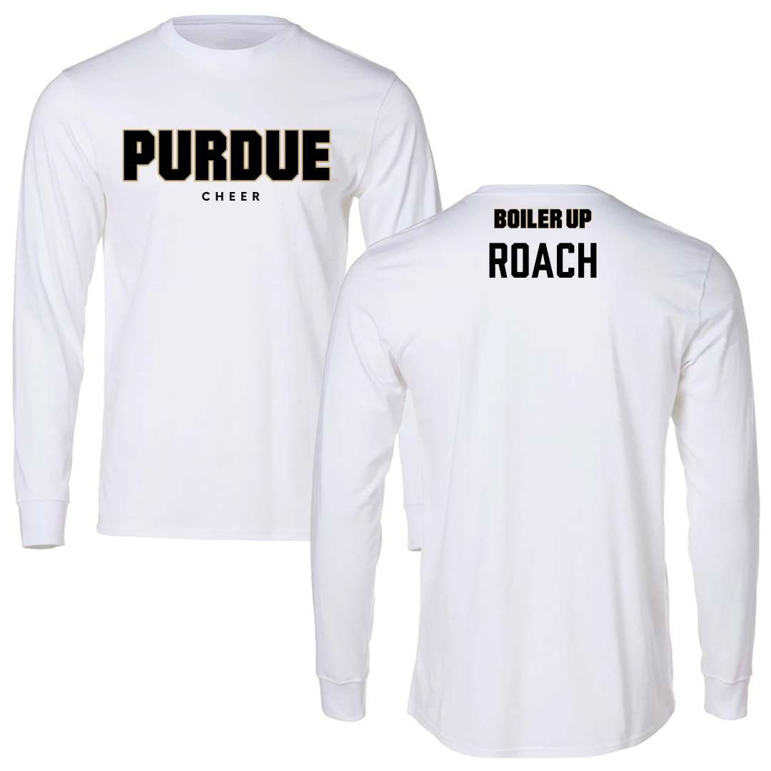 Purdue University Cheer White Performance Long Sleeve - Ailani Roach