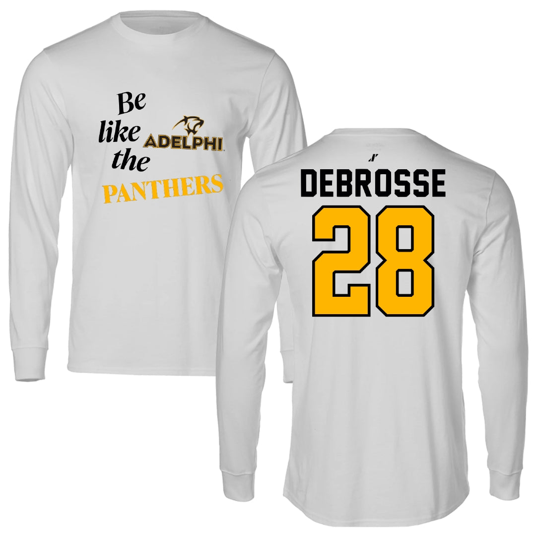Adelphi University Soccer Light Gray Be Like Us Performance Long Sleeve - #28 Richard DeBrosse