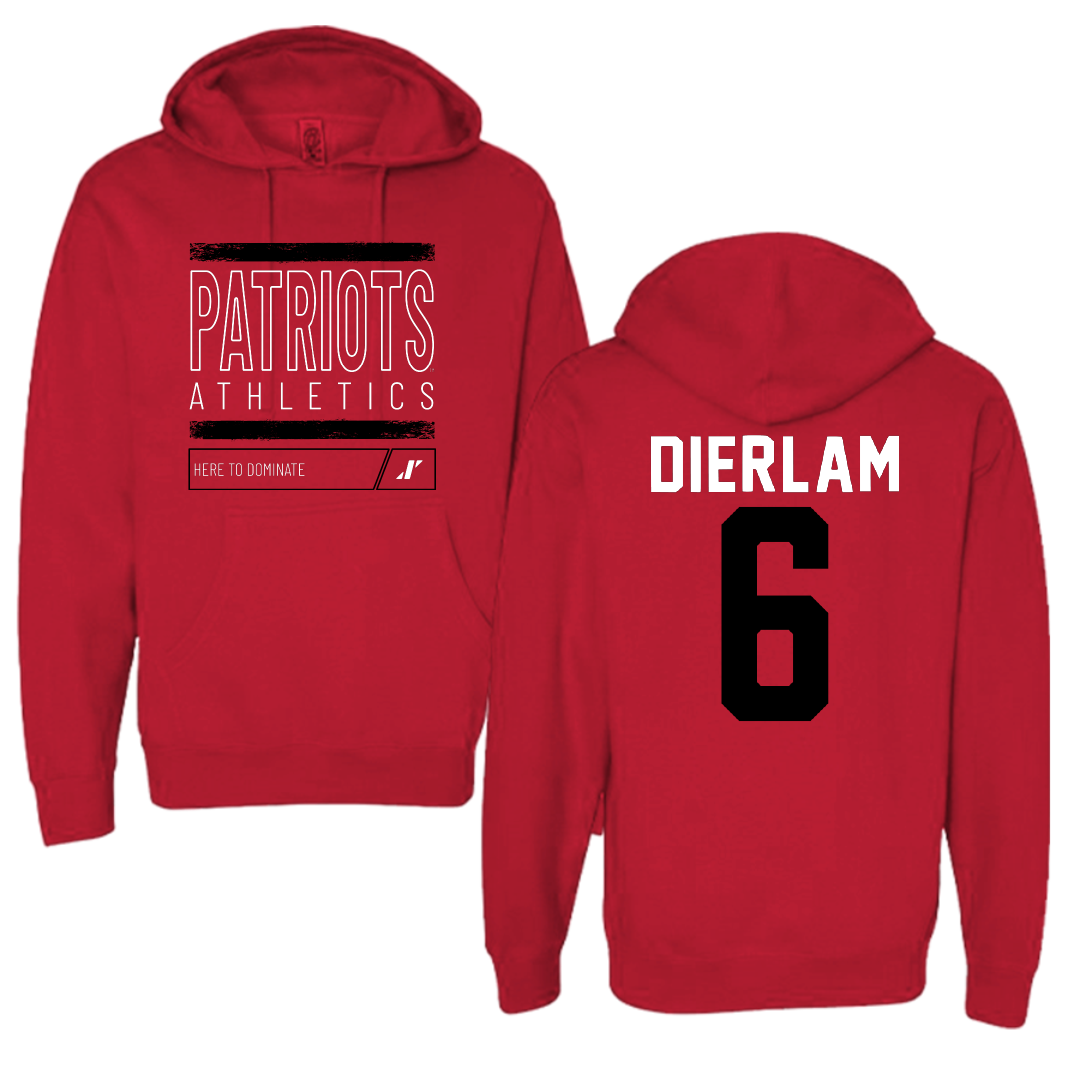 Dallas Baptist University Soccer Red Dominate Hoodie - #6 Hunter Dierlam