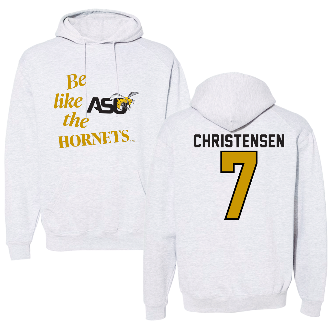 Alabama State University Baseball Light Gray Be Like Us Hoodie - #7 Jax Christensen