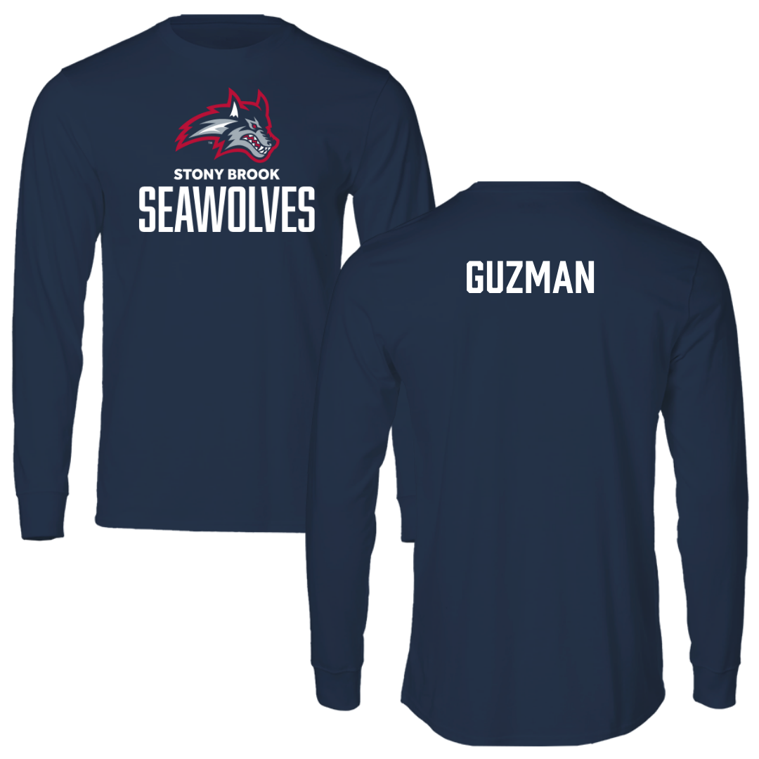 Stony Brook University TF and XC Navy Performance Long Sleeve - Amelie Guzman