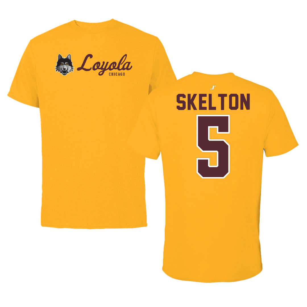 Loyola University-Chicago Soccer Gold General Tee - #5 Ella Skelton