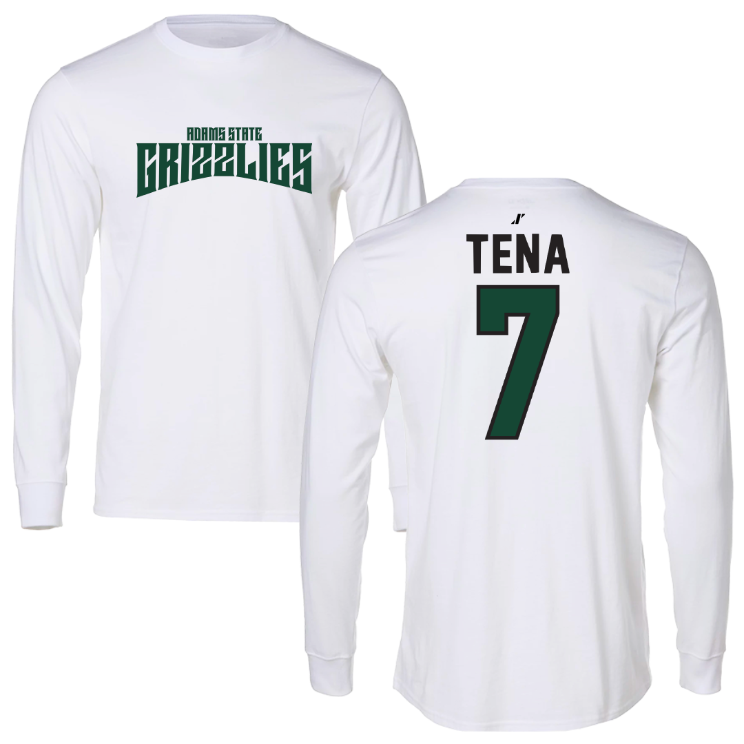 Adams State University Soccer White Classic Long Sleeve - #7 Colette Tena
