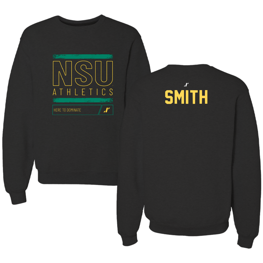 Norfolk State University TF and XC Black Dominate Crewneck - Raeshon Smith