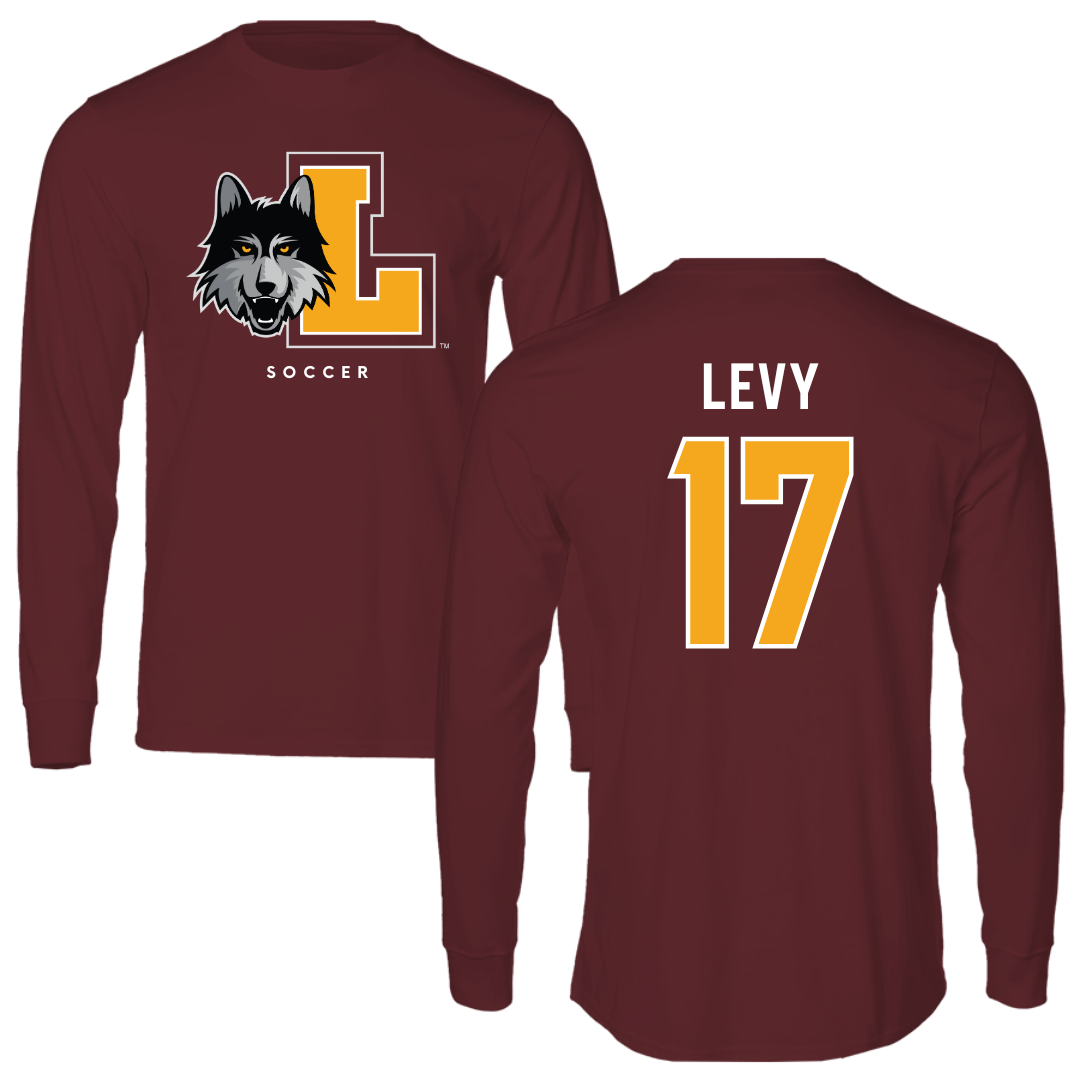 Loyola University-Chicago Soccer Maroon Mascot Long Sleeve - #17 Dylan Levy