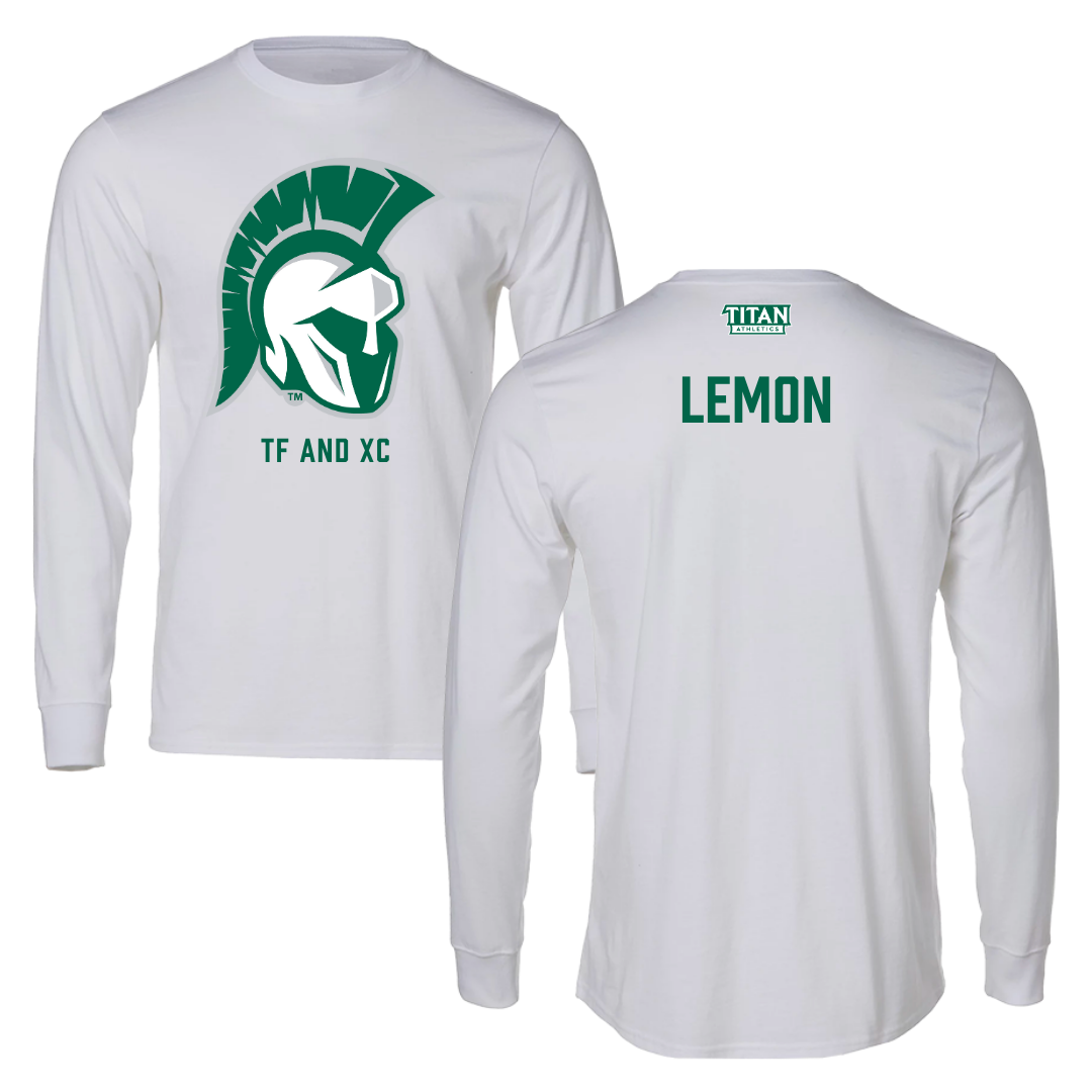 Illinois Wesleyan University TF and XC White Long Sleeve - Davion Lemon