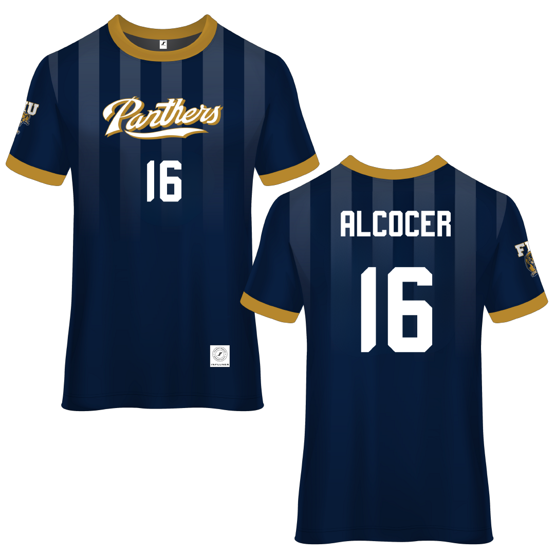 Florida International University Blue Soccer Jersey - #16 Bruno Alcocer