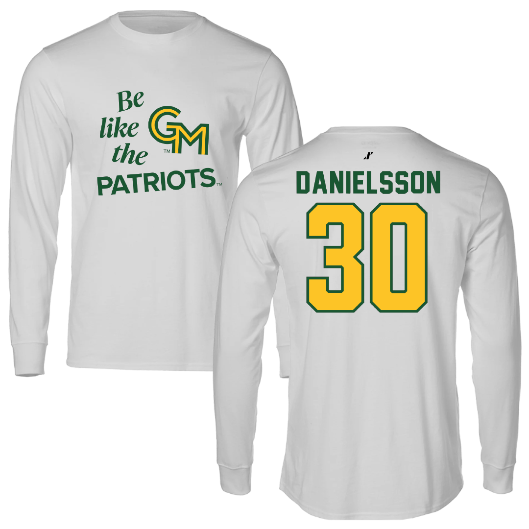 George Mason University Lacrosse Light Gray Be Like Us Performance Long Sleeve - #30 Marley Danielsson