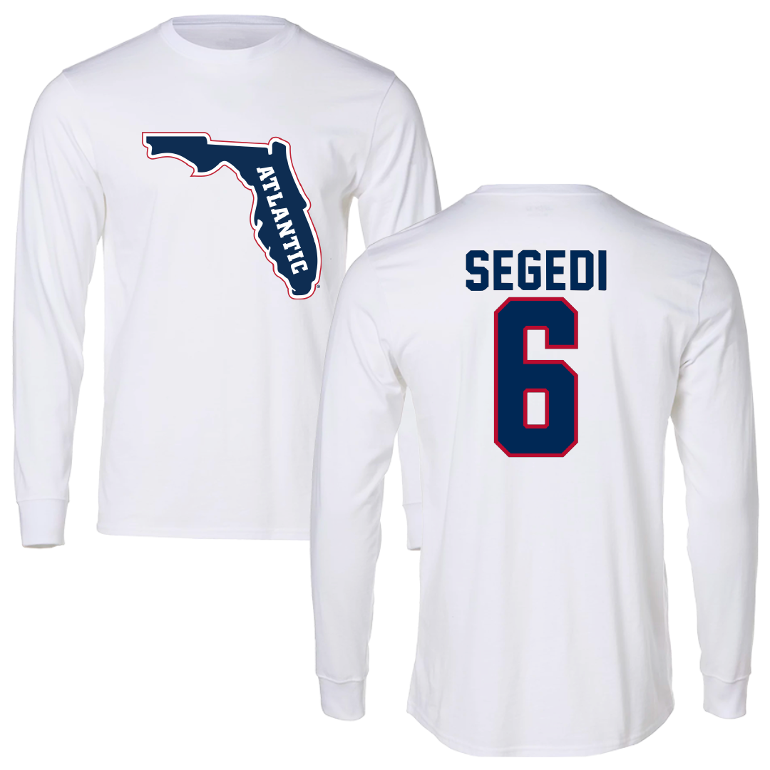 Florida Atlantic University Softball White Performance Long Sleeve - #6 Annika Segedi