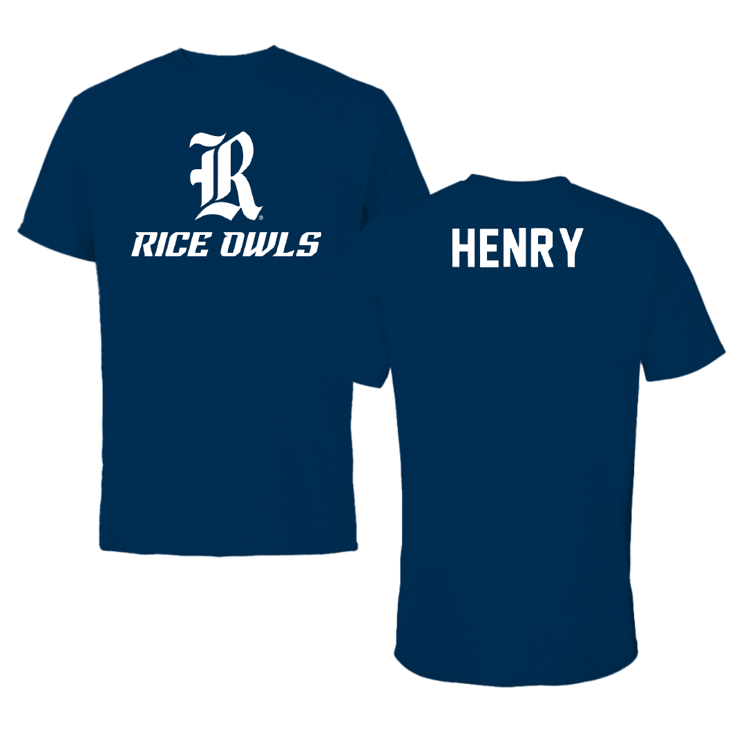 Rice University TF and XC Navy Performance Tee - Augustus Henry