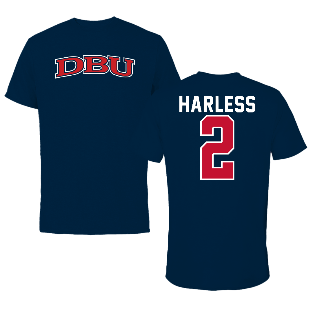 Dallas Baptist University Volleyball Navy DBU Tee - #2 Carmen Harless