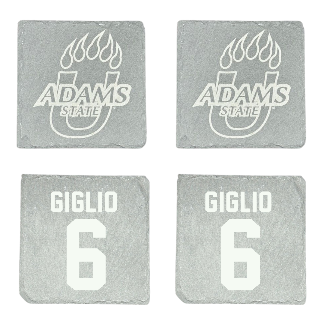 Adams State University Baseball Stone Coaster (4 Pack)  - #6 Paul Giglio