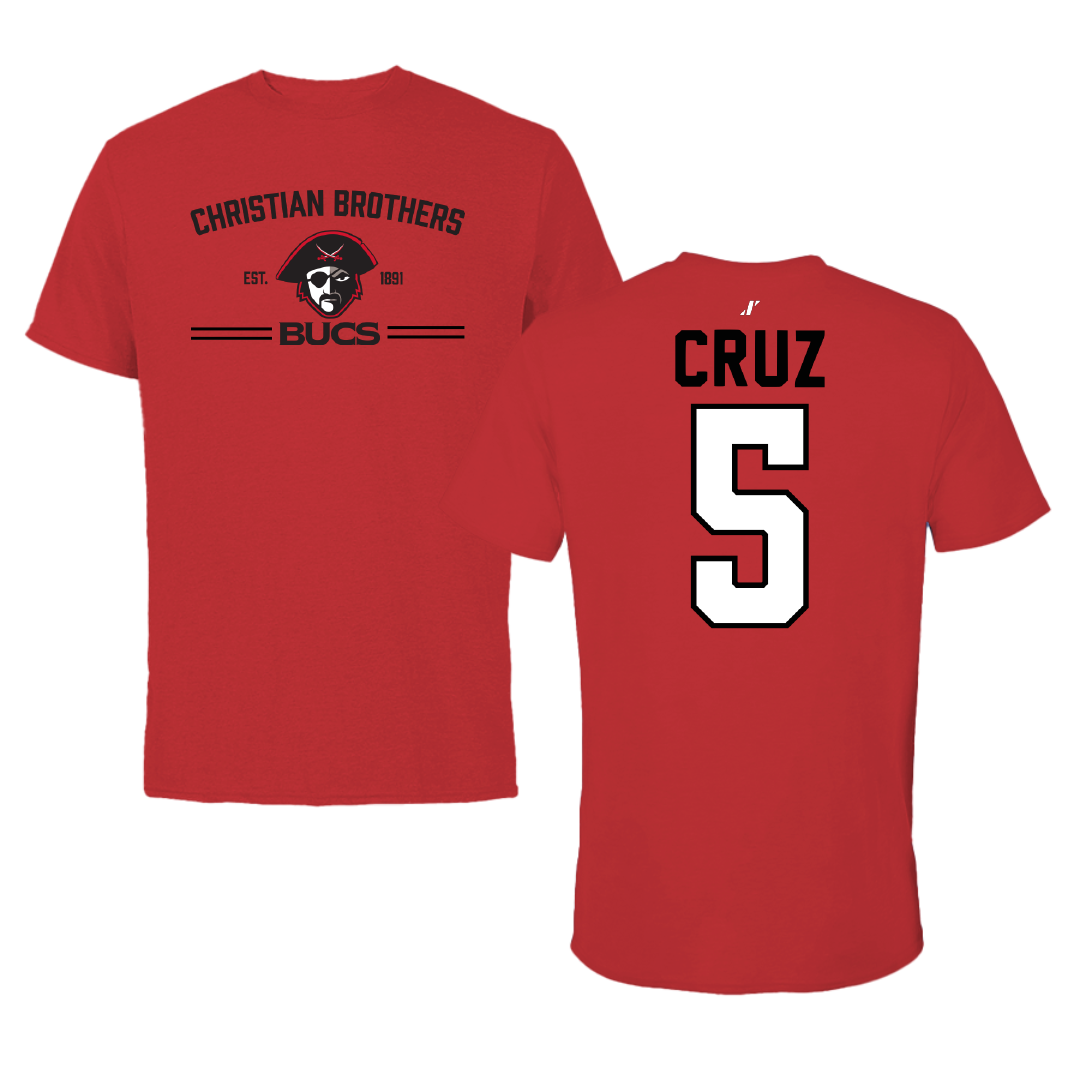 Christian Brothers University Soccer Red General Performance Tee - #5 Elisa Cruz