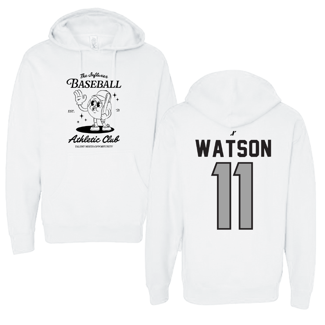 Baseball White Influxer Athletic Club Hoodie - #11 Matthew Watson