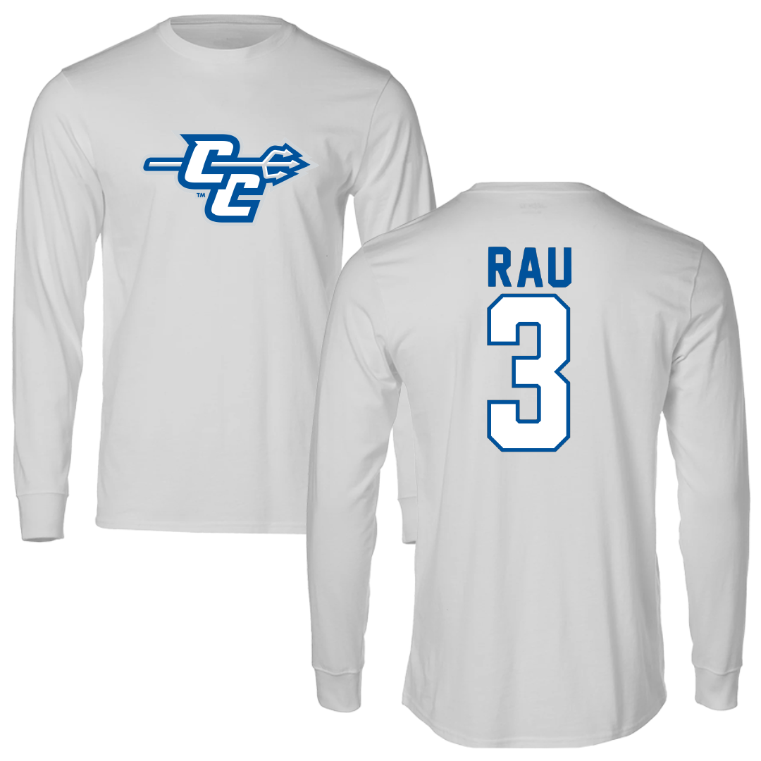 Central Connecticut State University Soccer Light Gray Long Sleeve - #3 Trevor Rau
