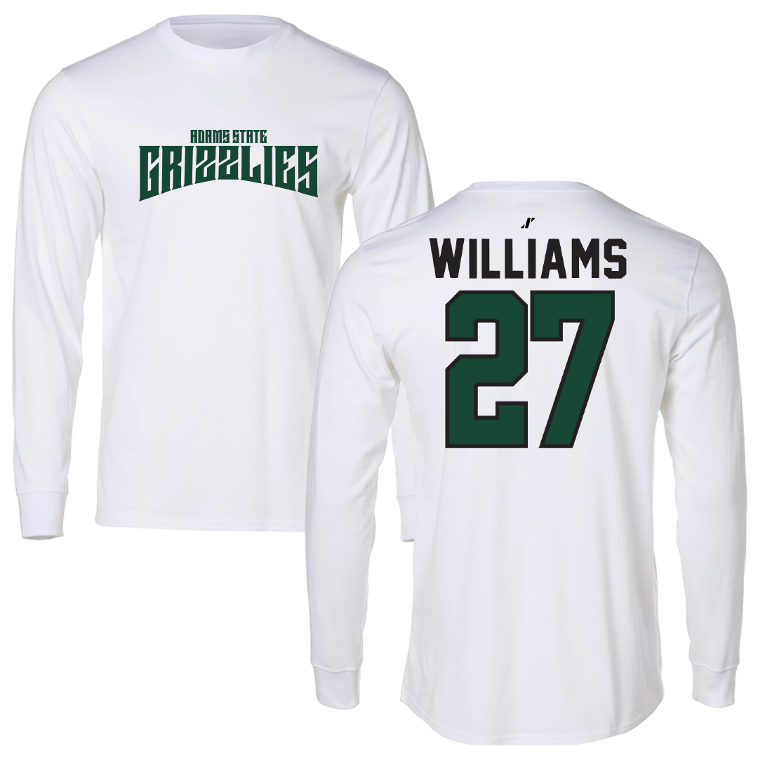 Adams State University Basketball White Classic Long Sleeve - #27 Destan Williams