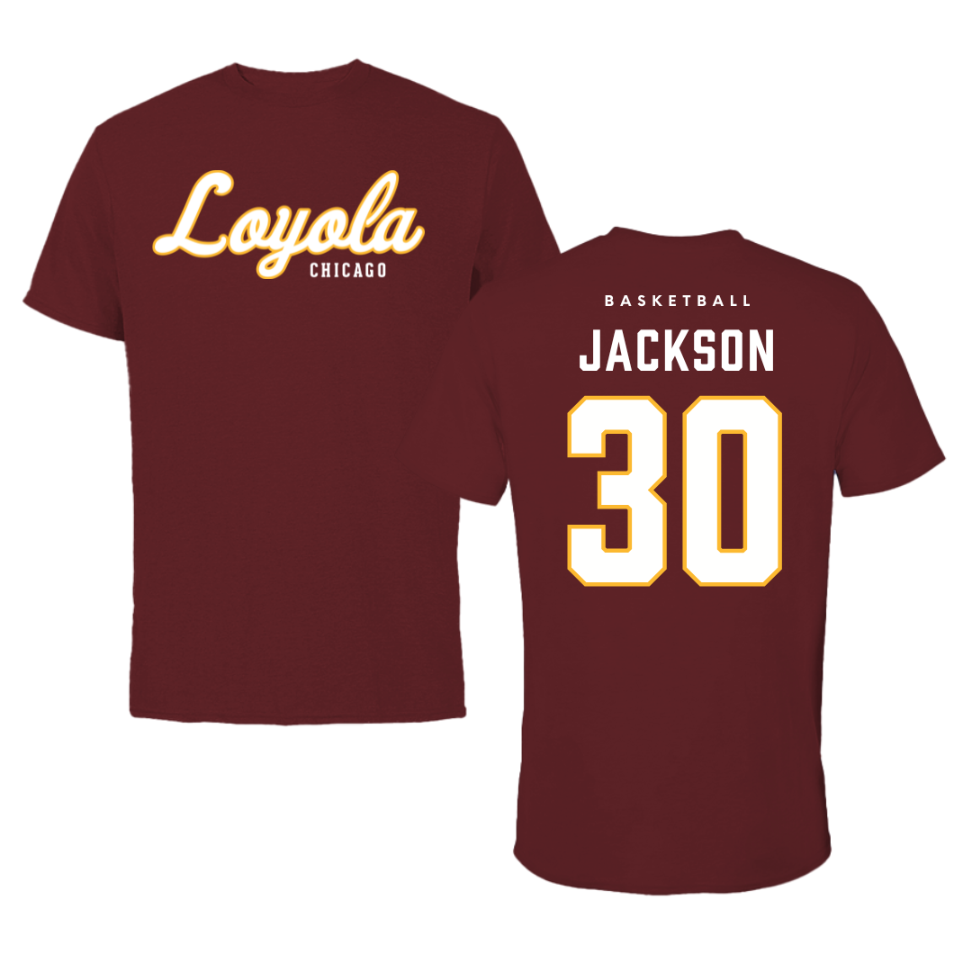 Loyola University-Chicago Basketball Maroon Loyola Performance Tee - #30 Destiny Jackson