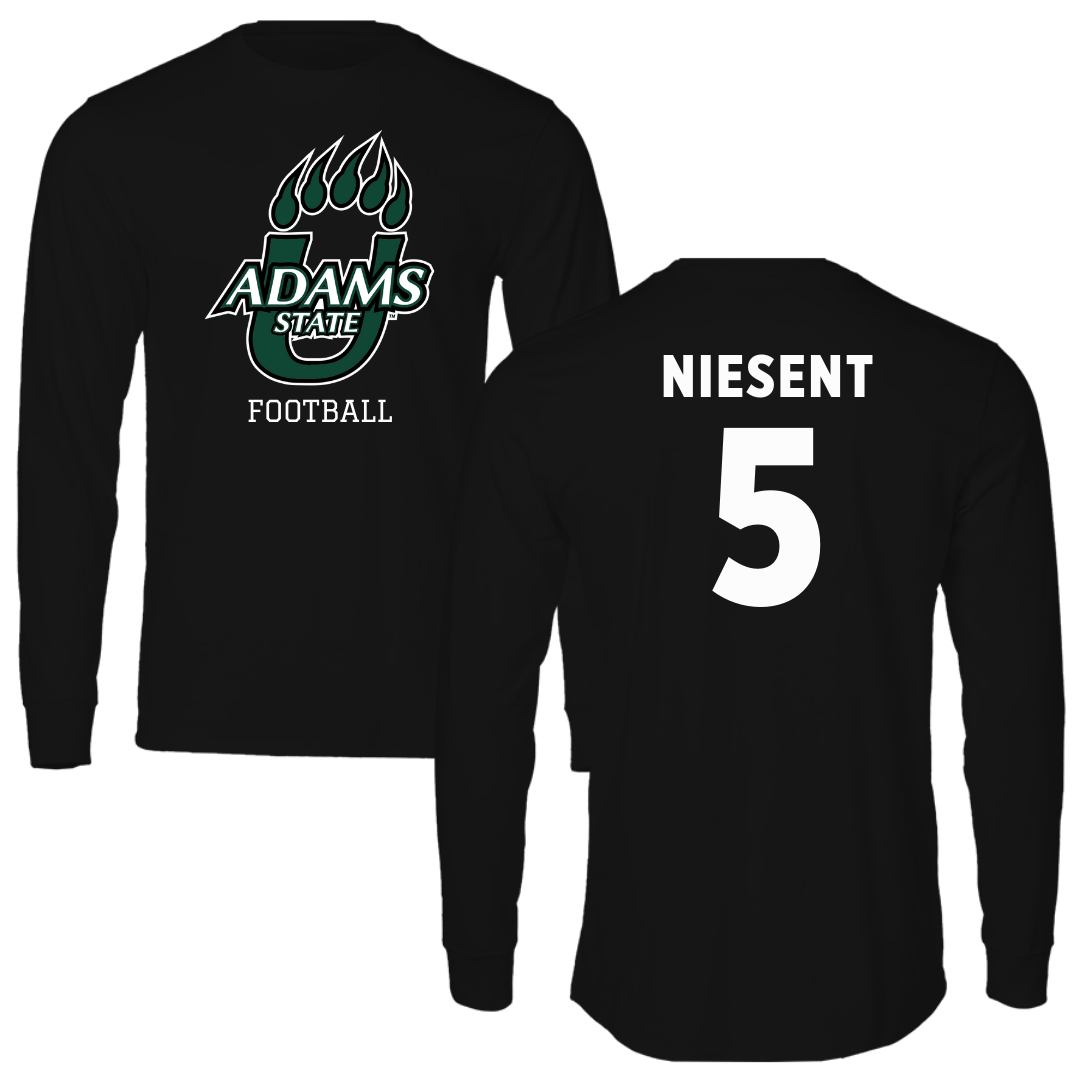 Adams State University Football Black State Long Sleeve - #5 Jordan Niesent