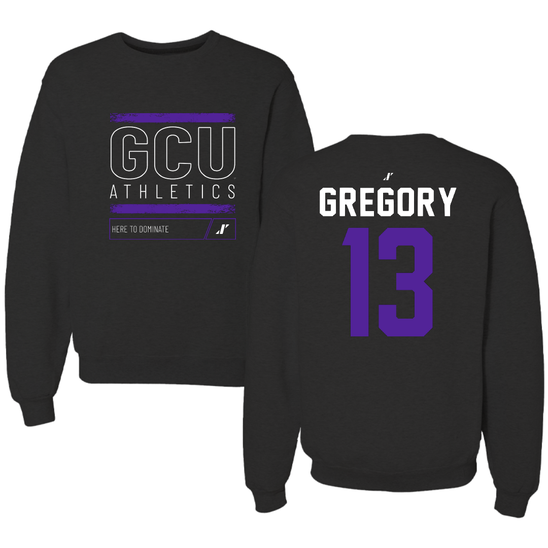 Grand Canyon University Baseball Black Dominate Crewneck - #13 William Gregory