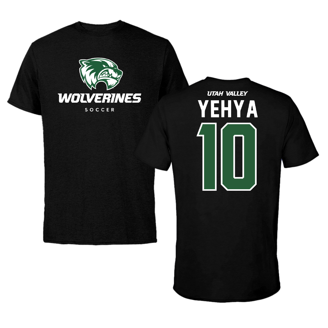 Utah Valley University Soccer Black Mascot Performance Tee - #10 Omar Yehya