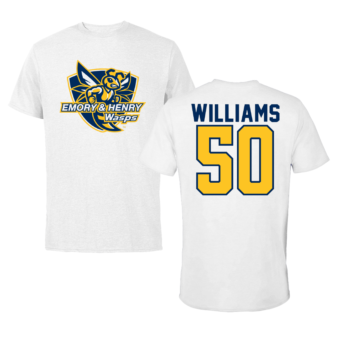 Emory & Henry College Baseball White Tee - #50 Garrett Williams
