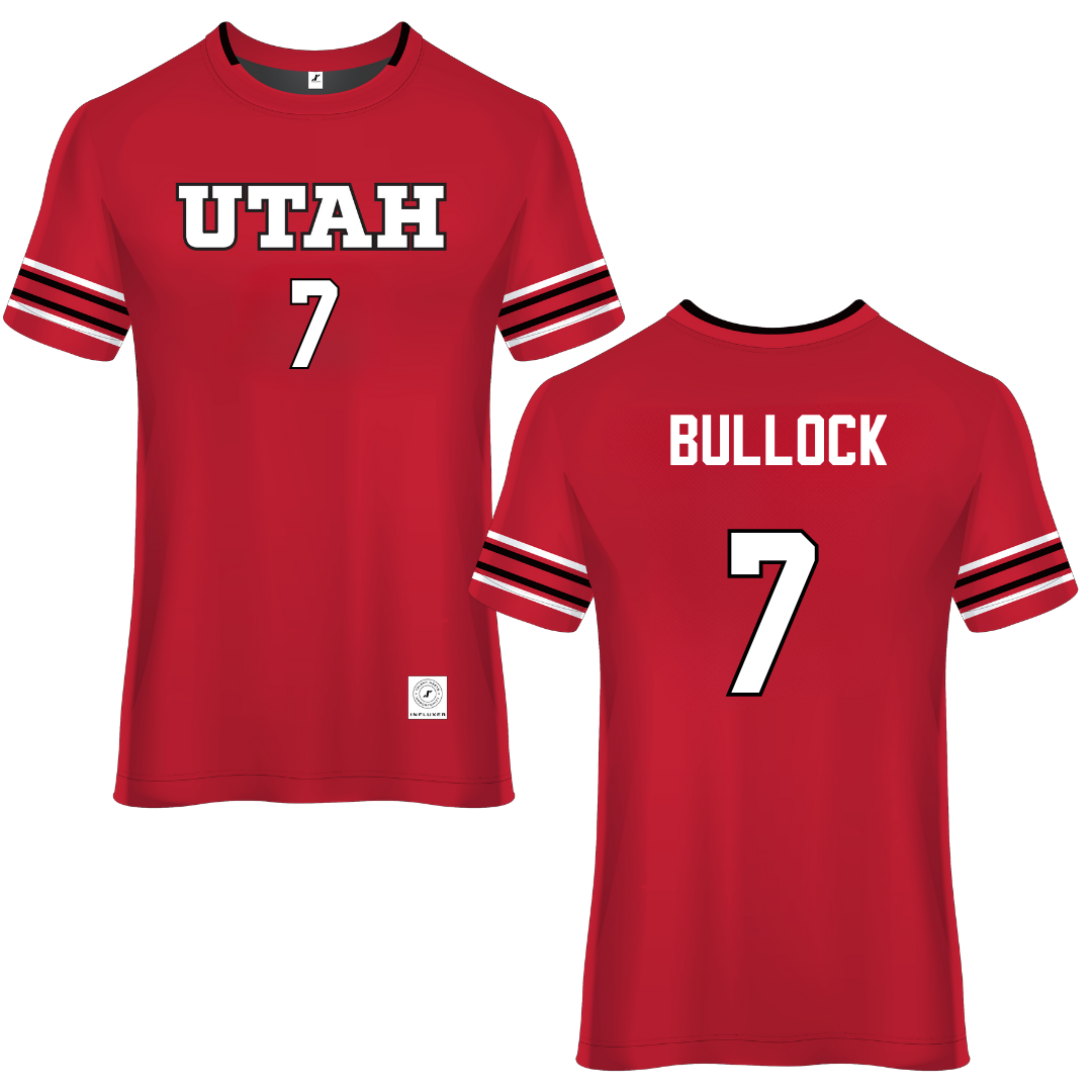 University of Utah Red Soccer Jersey - #7 Kelly Bullock