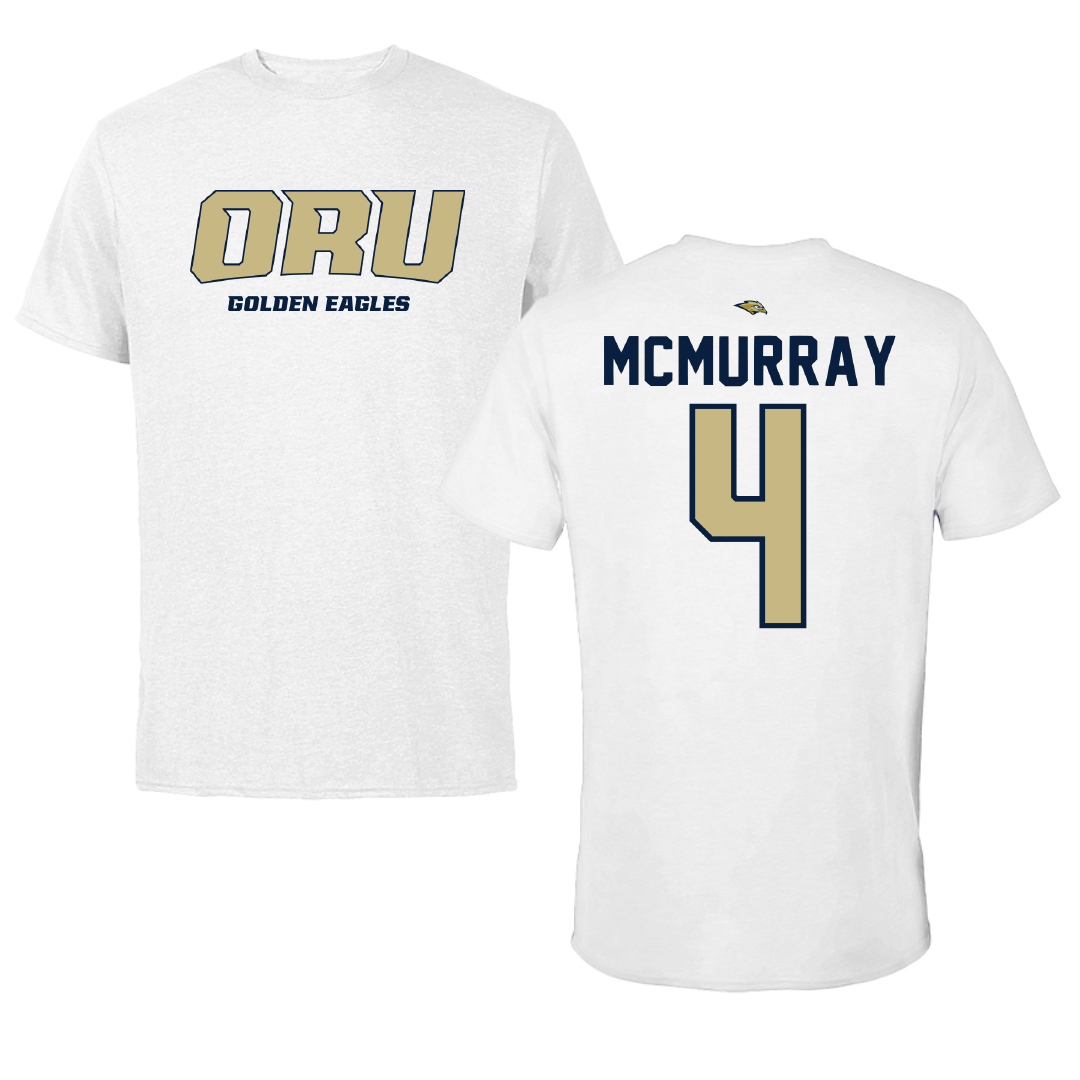 Oral Roberts University Baseball White Performance Tee - #4 Tanner  McMurray
