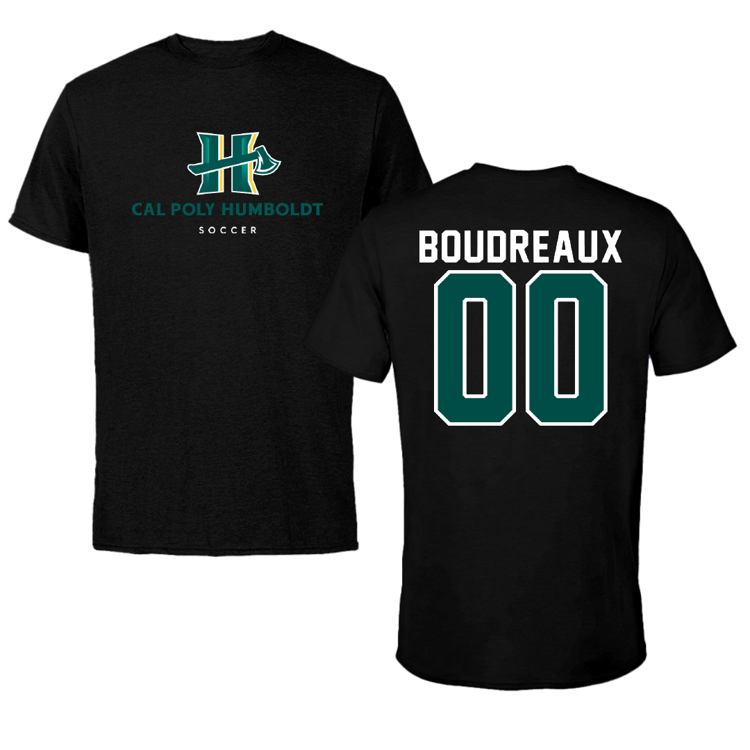 Cal Poly Humboldt Soccer Black Tee - #00 Izzy Boudreaux