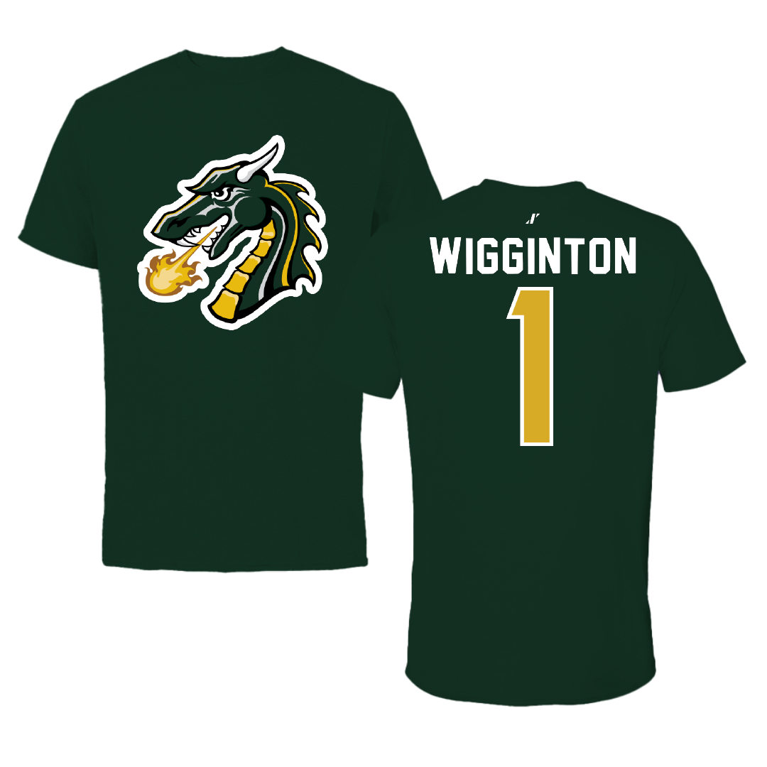 Tiffin University Lacrosse Forest Green Tee - #1 Kenna Wigginton